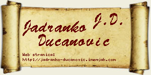 Jadranko Ducanović vizit kartica